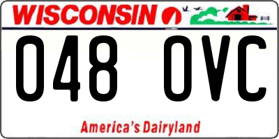 WI license plate 048OVC