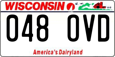 WI license plate 048OVD