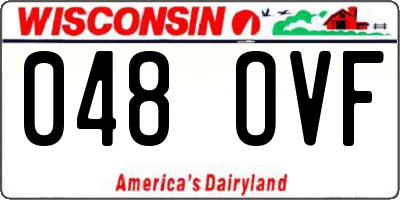 WI license plate 048OVF