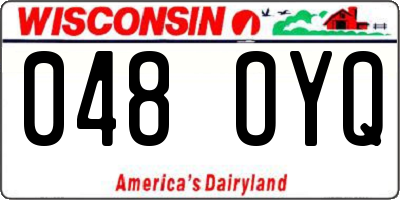 WI license plate 048OYQ