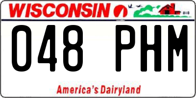 WI license plate 048PHM
