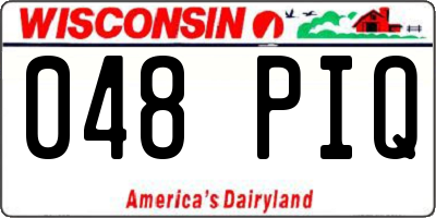 WI license plate 048PIQ