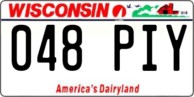 WI license plate 048PIY
