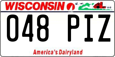 WI license plate 048PIZ