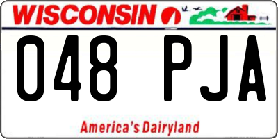 WI license plate 048PJA