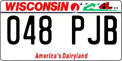 WI license plate 048PJB