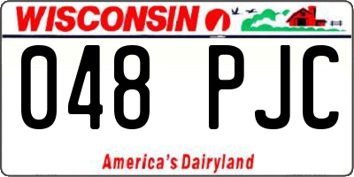 WI license plate 048PJC