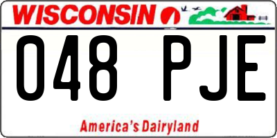 WI license plate 048PJE