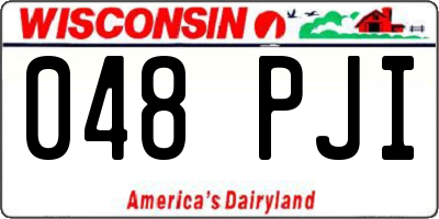 WI license plate 048PJI