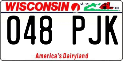 WI license plate 048PJK