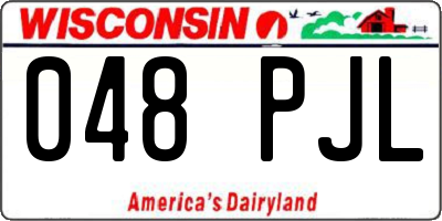WI license plate 048PJL