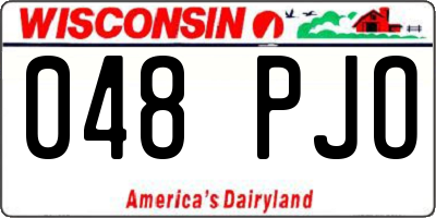 WI license plate 048PJO