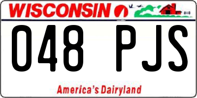 WI license plate 048PJS