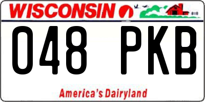 WI license plate 048PKB