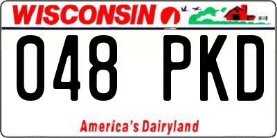 WI license plate 048PKD