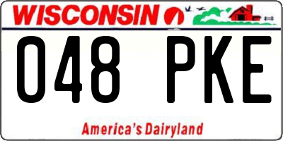 WI license plate 048PKE