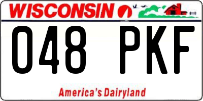 WI license plate 048PKF