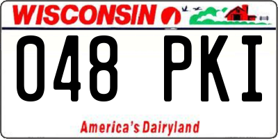 WI license plate 048PKI
