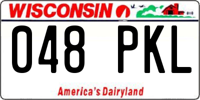 WI license plate 048PKL