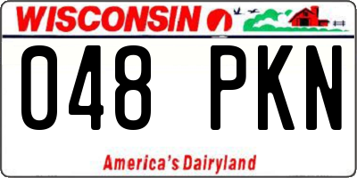 WI license plate 048PKN