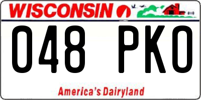 WI license plate 048PKO