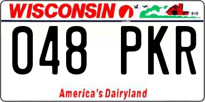 WI license plate 048PKR