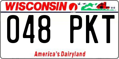 WI license plate 048PKT