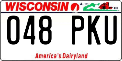 WI license plate 048PKU