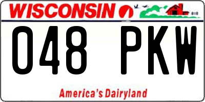 WI license plate 048PKW