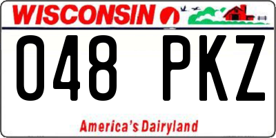 WI license plate 048PKZ