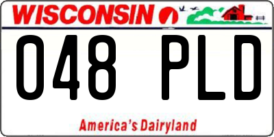 WI license plate 048PLD