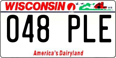 WI license plate 048PLE