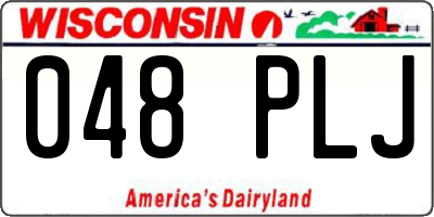 WI license plate 048PLJ