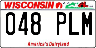 WI license plate 048PLM