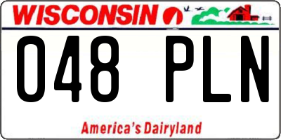 WI license plate 048PLN