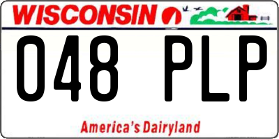 WI license plate 048PLP