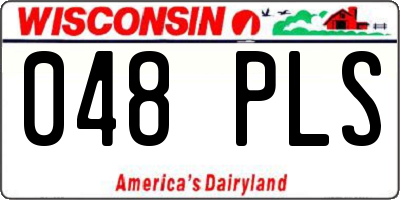 WI license plate 048PLS