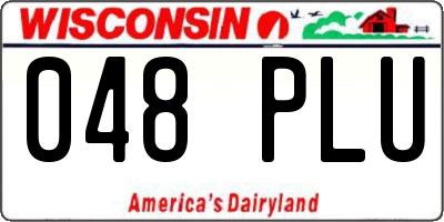 WI license plate 048PLU