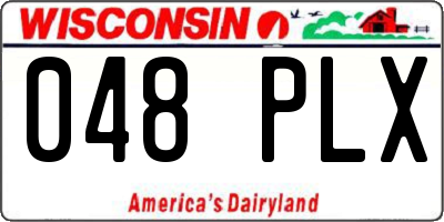 WI license plate 048PLX