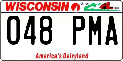 WI license plate 048PMA