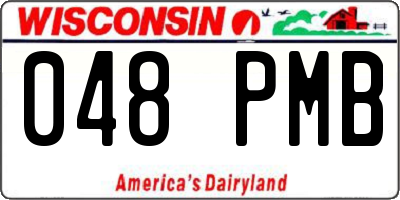 WI license plate 048PMB