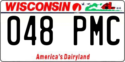 WI license plate 048PMC