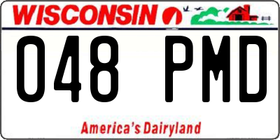 WI license plate 048PMD