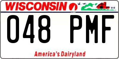 WI license plate 048PMF