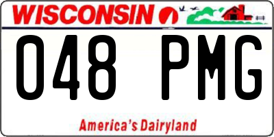 WI license plate 048PMG