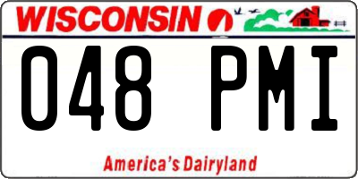 WI license plate 048PMI