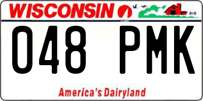 WI license plate 048PMK