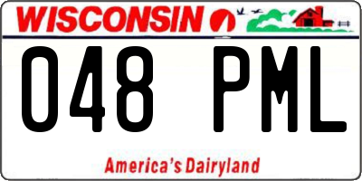 WI license plate 048PML