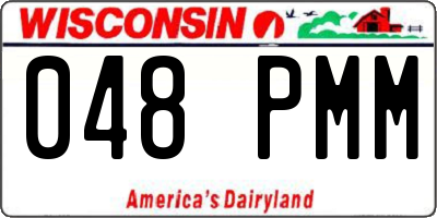WI license plate 048PMM