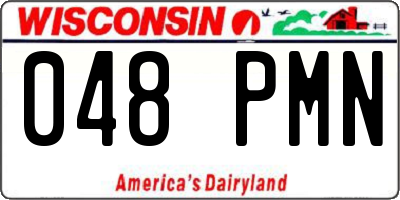 WI license plate 048PMN